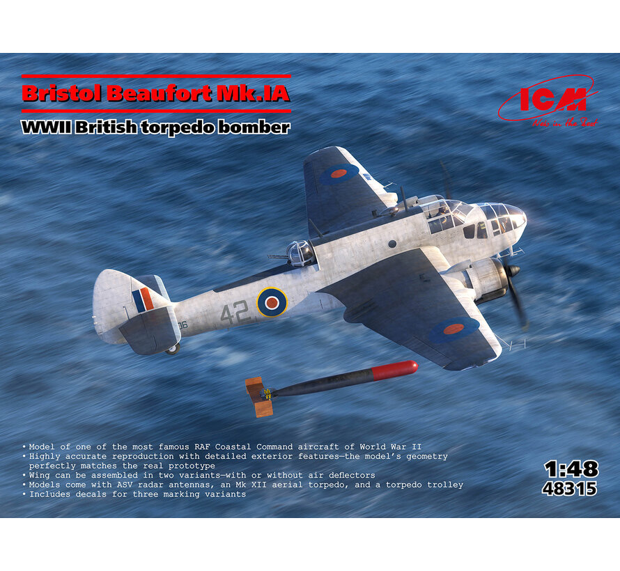 Bristol Beaufort Mk.IA torpedo bomber 1:48 New 2025
