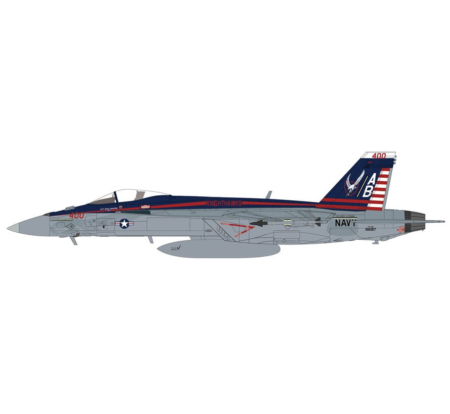 FA18E Super Hornet VFA-136 Knighthawks AB-400 166817 USS Trumman 2024 1:72 +New Arrival+