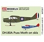 AVI Models DH-80A Puss Moth "On Skis" limited edition, with resin ski parts 1:72