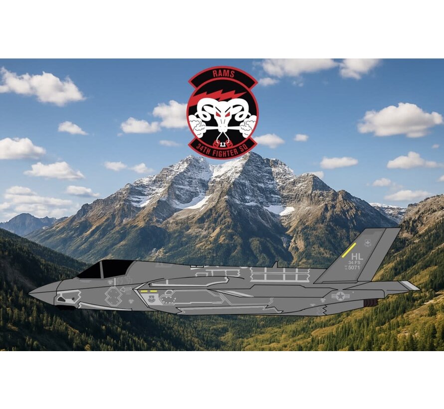 F35A Lightning II USAF 34th Fighter Squadron HL Hill AFB 13-5071 1:400 +New Arrival+
