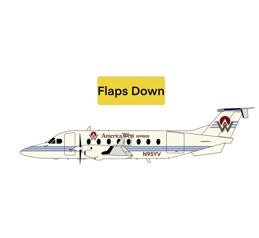 Beech B1900D America West Express N82YV 1:200 flaps down +New Arrival+