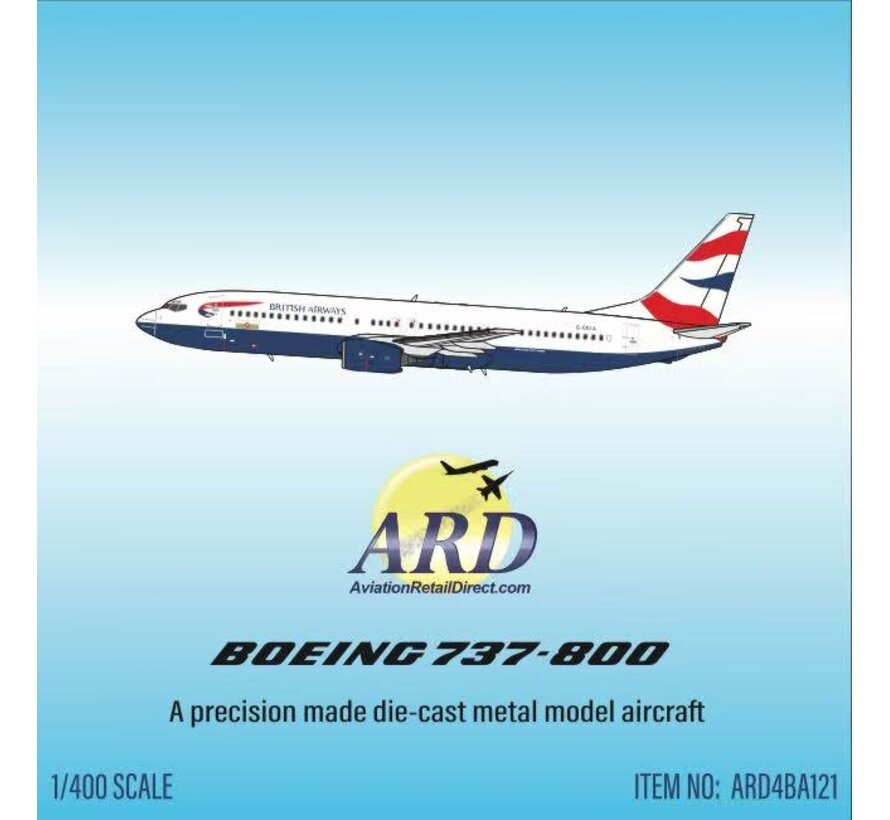 B737-800 British Airways Union Jack livery G-OXLA 1:400 (No winglets) +New Arrival+