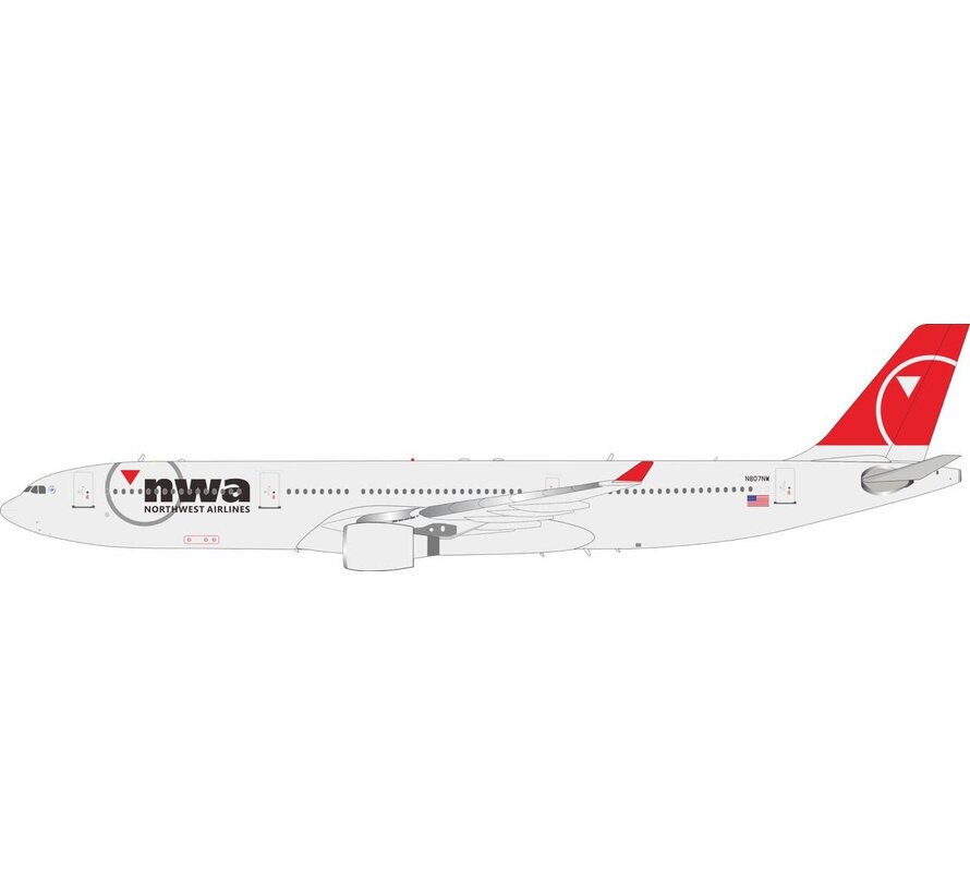 A330-300 Northwest Airlines NWA final livery N807NW 1:200 +pre-order+