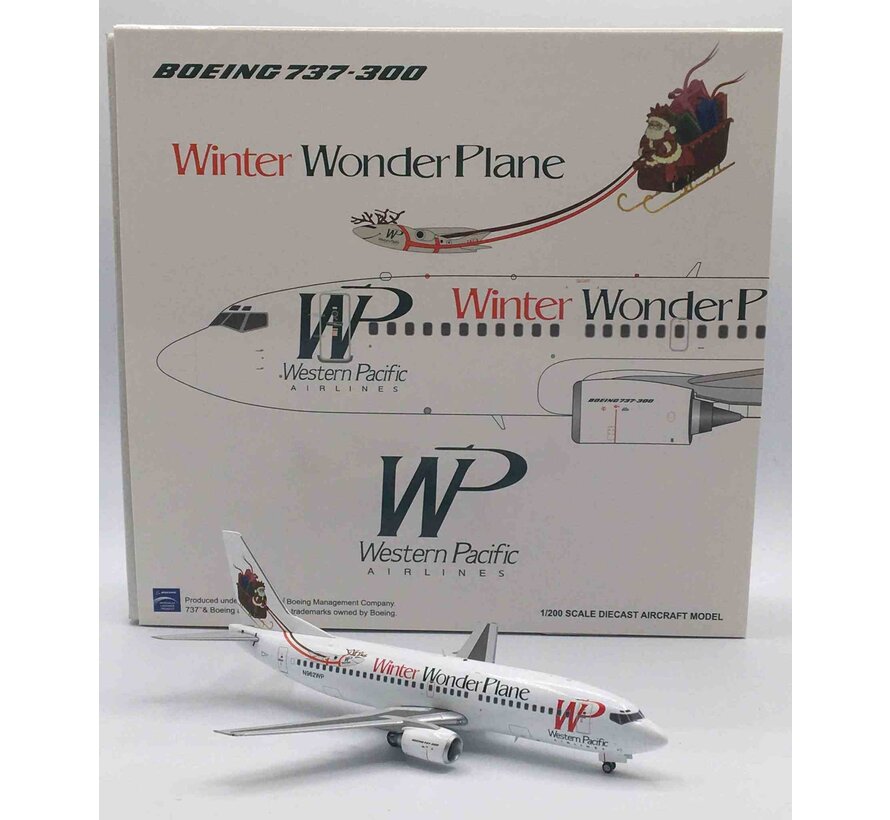 B737-300 Western Pacific Winter Wonder Plane N962WP 1:200**Collection sale