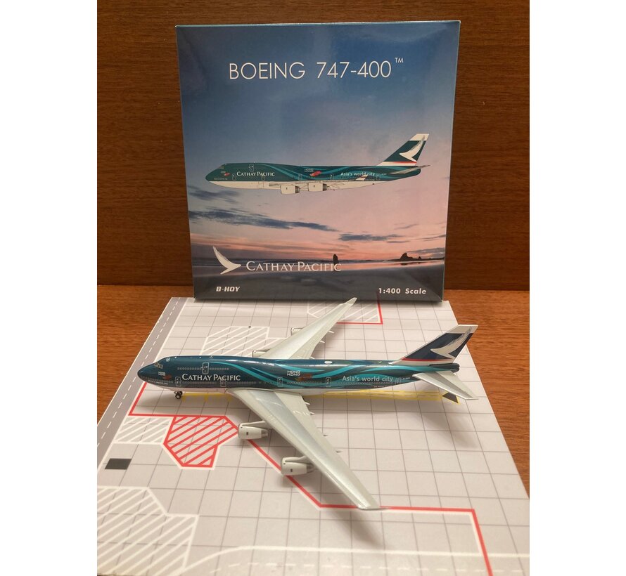 B747-400 CATHAY PACIFIC "Asia's World City" B-HOY 1:400**Collection sale