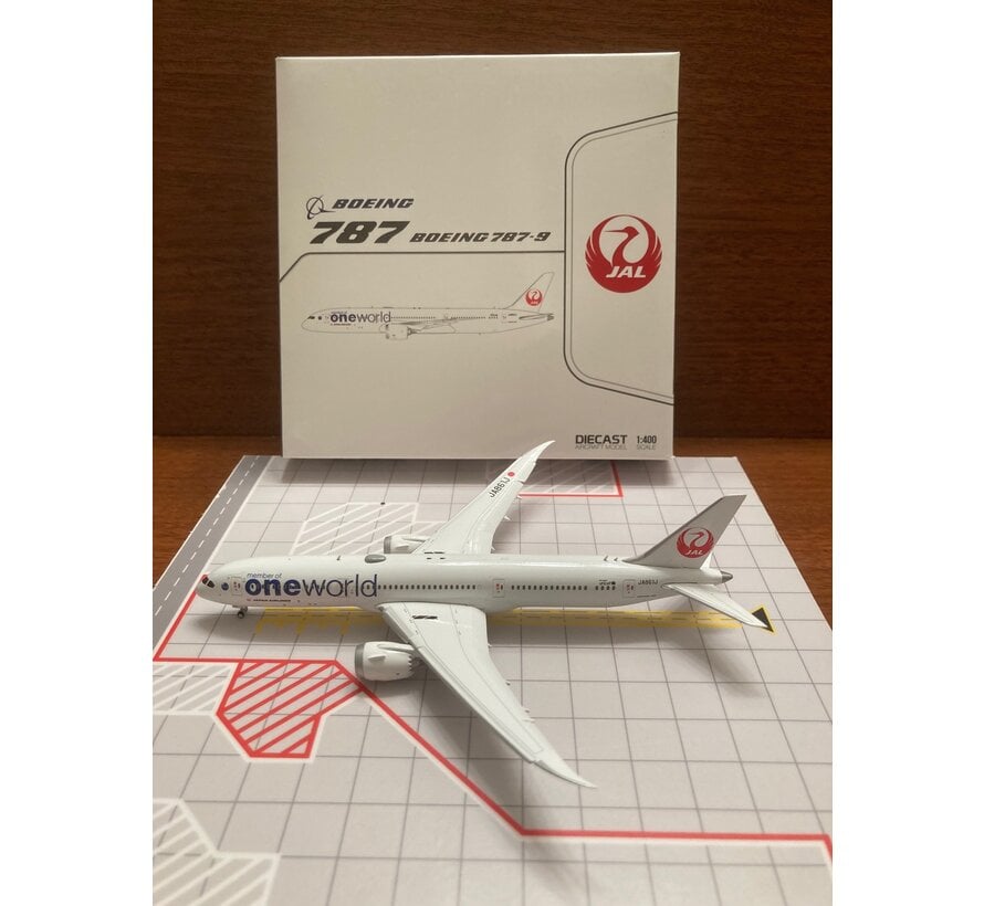 B787-9 Dreamliner JAL Japan Airlines Oneworld JA861J 1:400 flaps down **Collection sale