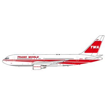 JC Wings B767-200ER TWA Trans World Airlines Red poly livery N610TW 1:400 +pre-order+