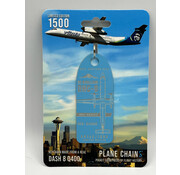 Plane Chains dash-8 Q400 Alaska 2011 livery N422QX sky blue aircraft skin tag +NEW ARRIVAL+