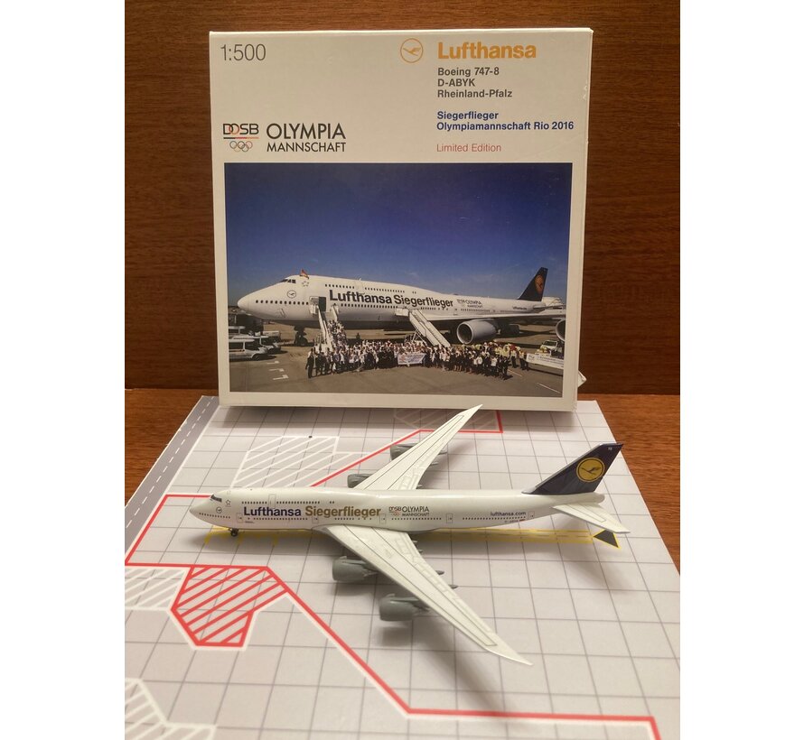Lufthansa B747-8 FanHansa Siegerflieger Olympia RIO 2016 1:500**Collection sale