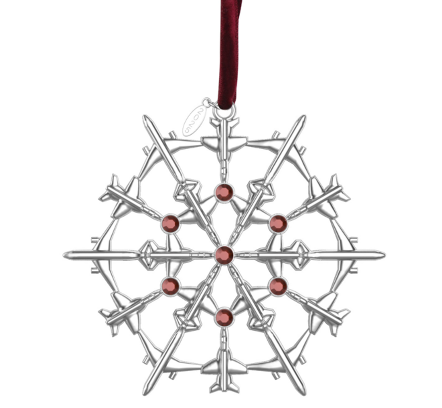 Boeing Jet Snowflake 2025 Ornament
