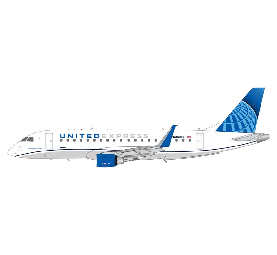 ERJ175 United Express Blue Evolution livery SkyWest Airlines N606UX 1:200 +New arrival+