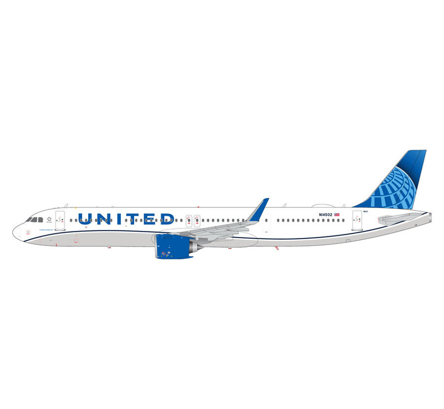 A321neo United Airlines blue evolution N14502 1:200 upgraded stand +new Arrival+