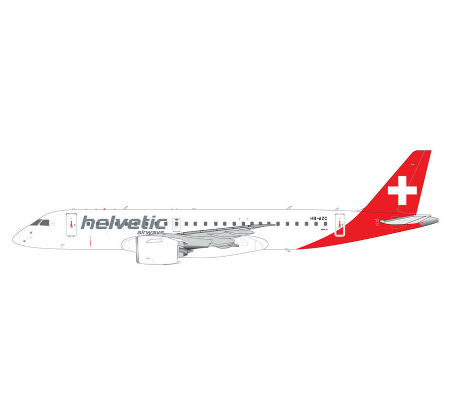 ERJ190-E2 Helvetic Airways  HB-AZC 1:200 +New arrival+