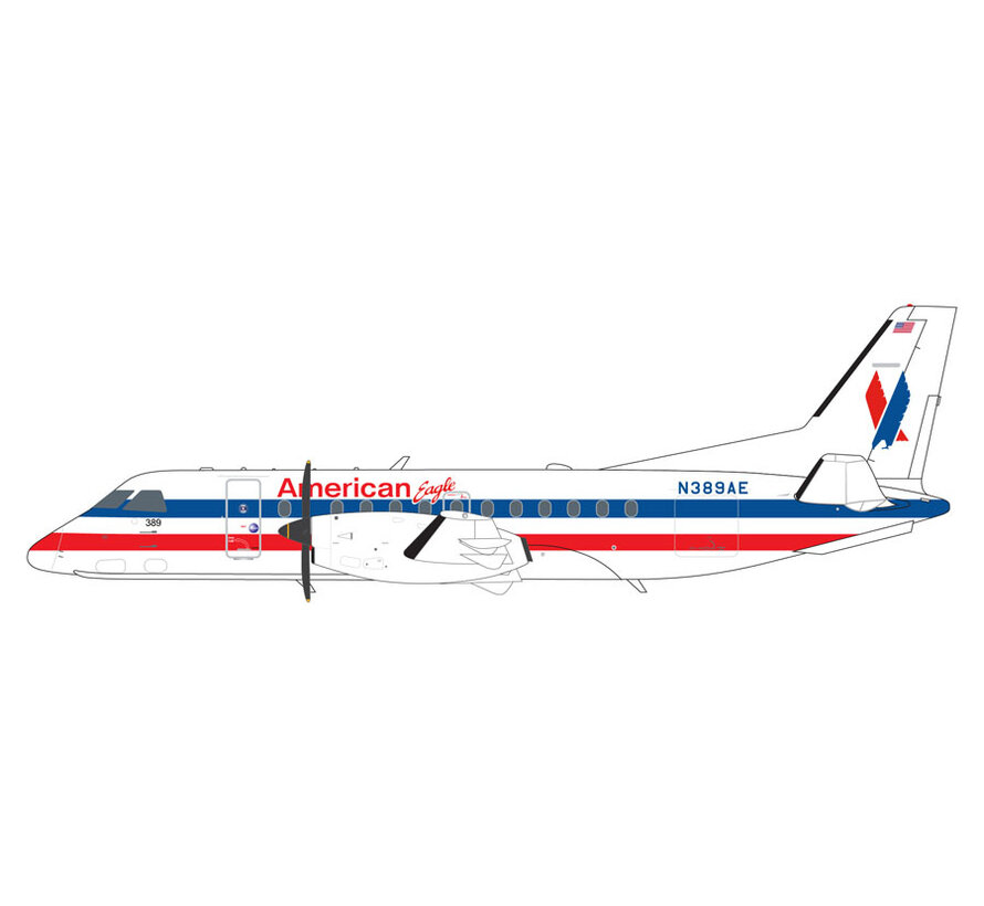 Saab SF340B American Eagle white livery N389AE 1:200 *Pre-Order