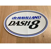 Bombardier Dehavilland Dash8 Oval White Sticker