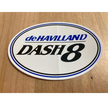 Bombardier Dehavilland Dash8 Oval White Sticker