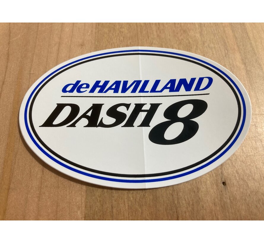 Dehavilland Dash8 Oval White Sticker