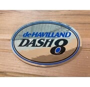 Bombardier Dehavilland Dash8 Oval Gold Sticker