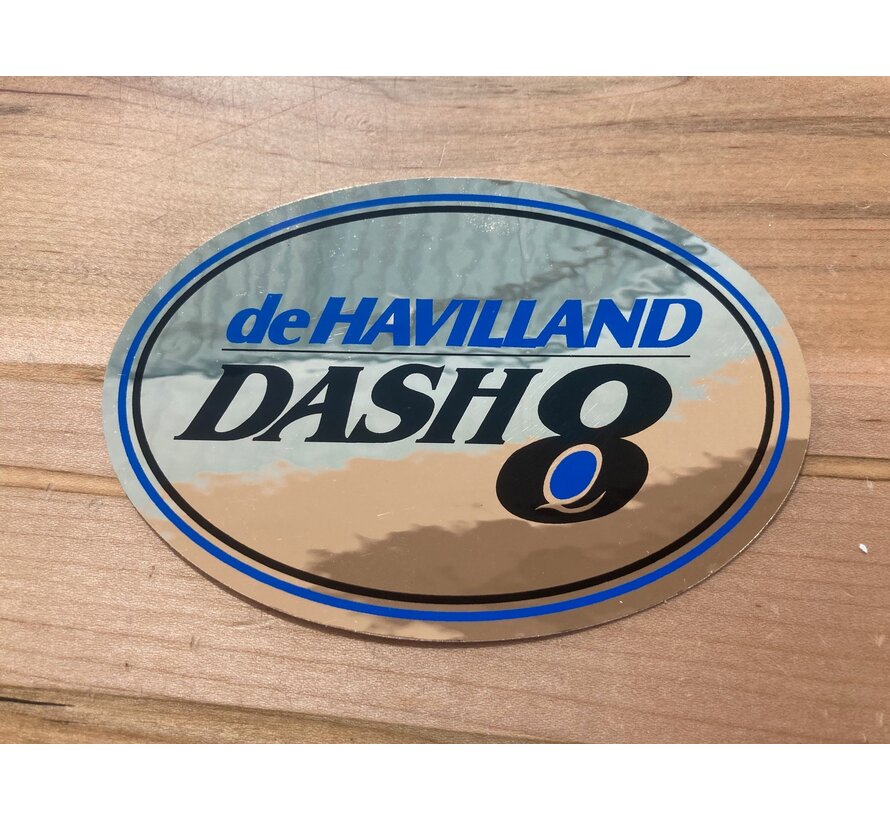 Dehavilland Dash8 Oval Gold Sticker