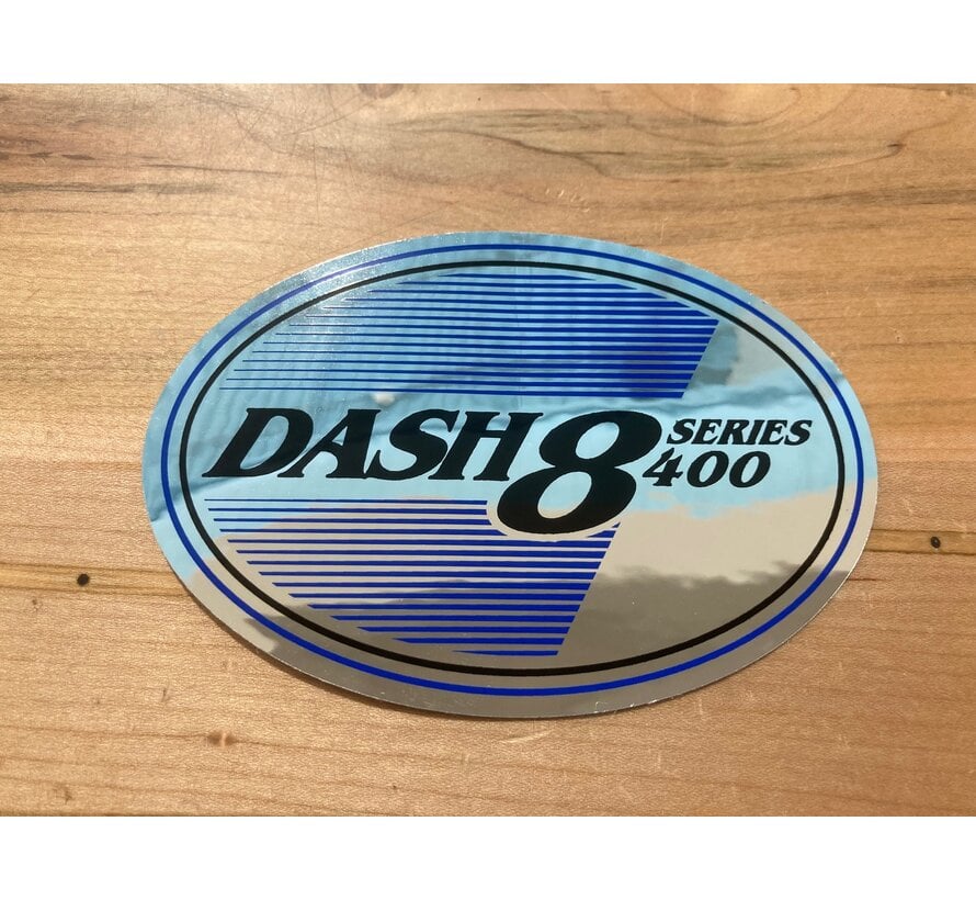 Dash 8 series 400 Oval Silver sticker