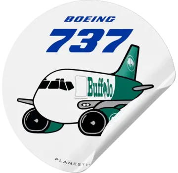Plane Sticker Sticker Buffalo Airways 737 Round