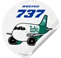 Sticker Buffalo Airways 737 Round
