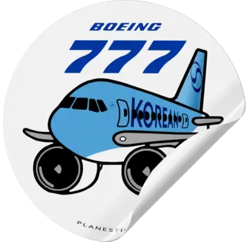 Plane Sticker Sticker Korean Air Boeing 777 Round