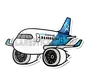 Sticker Air Transat  A321 Die Cut 3.9"