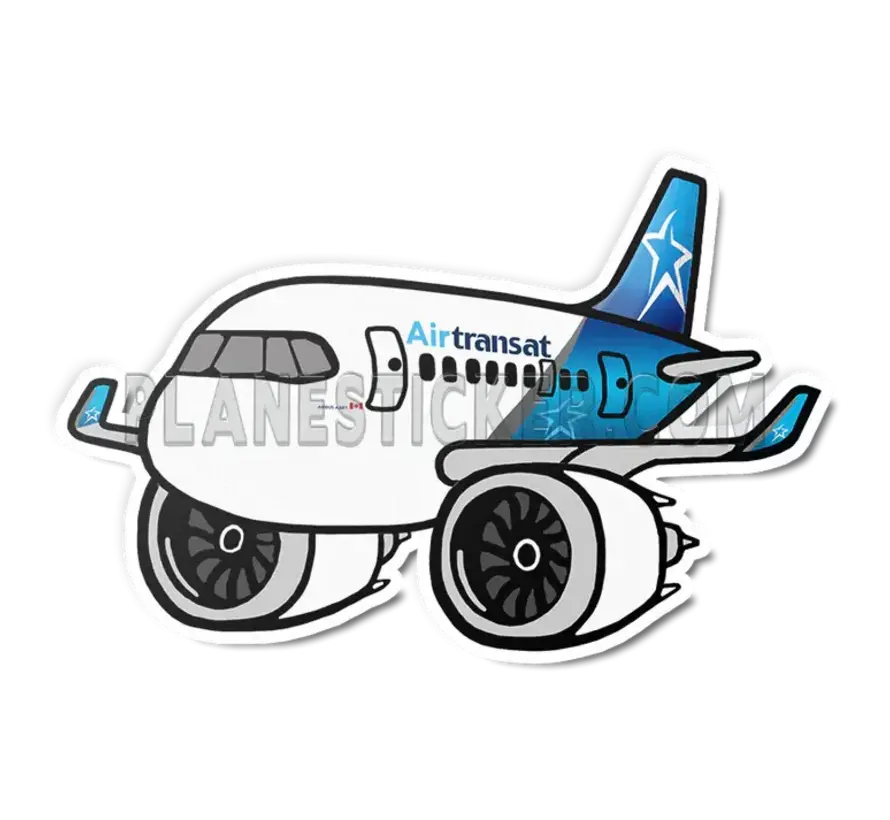 Sticker Air Transat  A321 Die Cut 3.9"