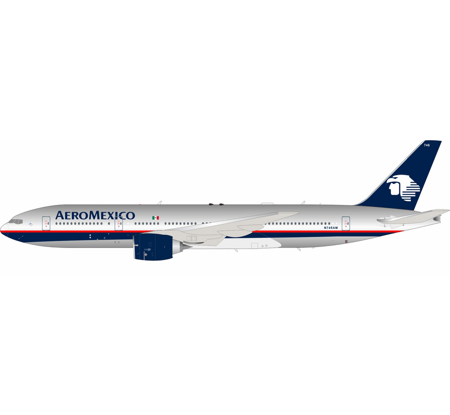 B777-200ER AeroMexico N746AM 1:200 polished +New Arrival+