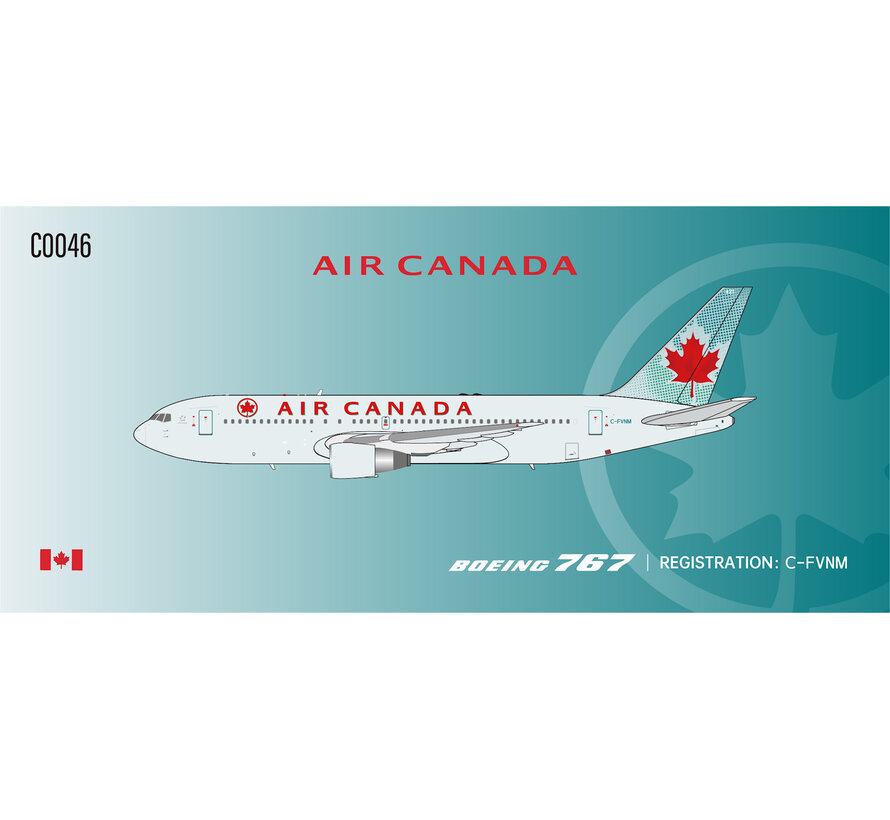 B767-200 Air Canada 2004 Ice Blue livery C-FVNM 1:400  +pre order+