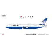 C Models B767-300 United Airlines Blue Tulip Livery N665UA 1:400 +pre-order+