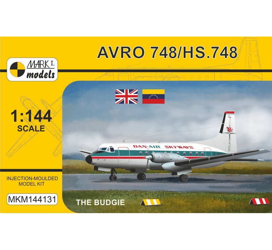 Mark 1 HS.748 'The Budgie' (Dan-Air Skyways, Chieftain Airways, Aeropostal Venezuela) 1:144