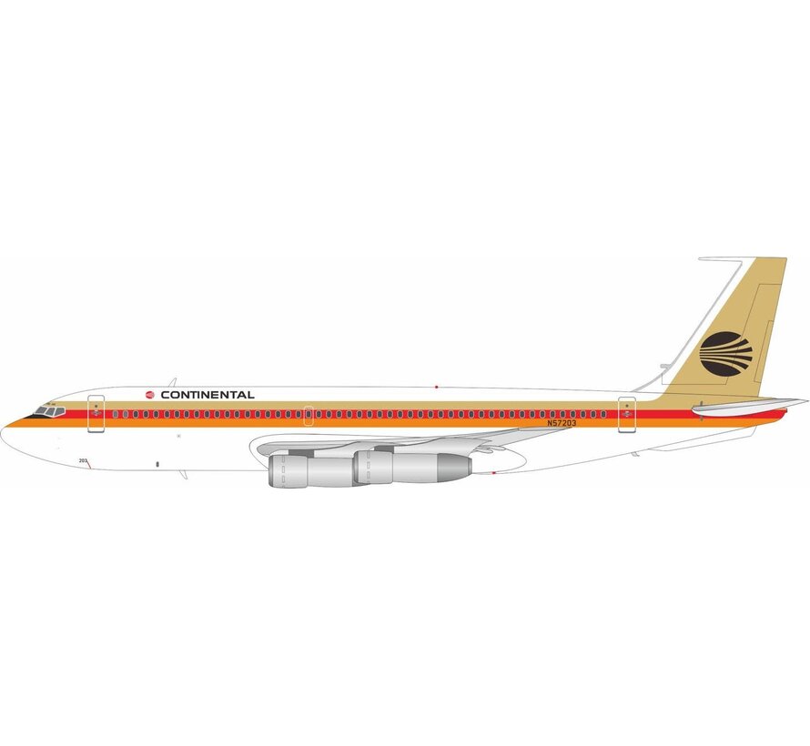 B720-024B Continental Airlines black meatball livery N57203 1:200 +pre-order+
