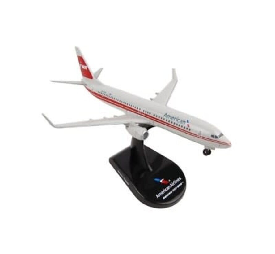 B737-800W American Airlines TWA Heritage livery 1:300 with stand