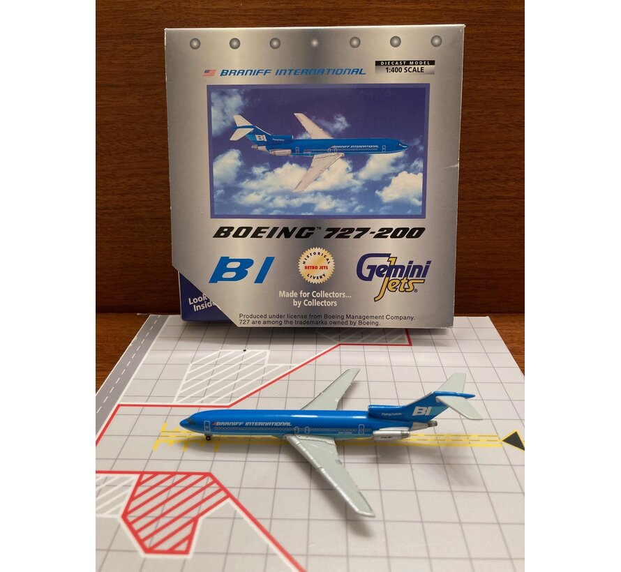 B727-200 Braniff N412BN 'Flying Colors-Blue' 1:400**Collection sale