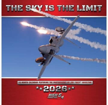 The Sky is the Limit 16 month wall calendar 2026 (modern jets) Jim Haseltine