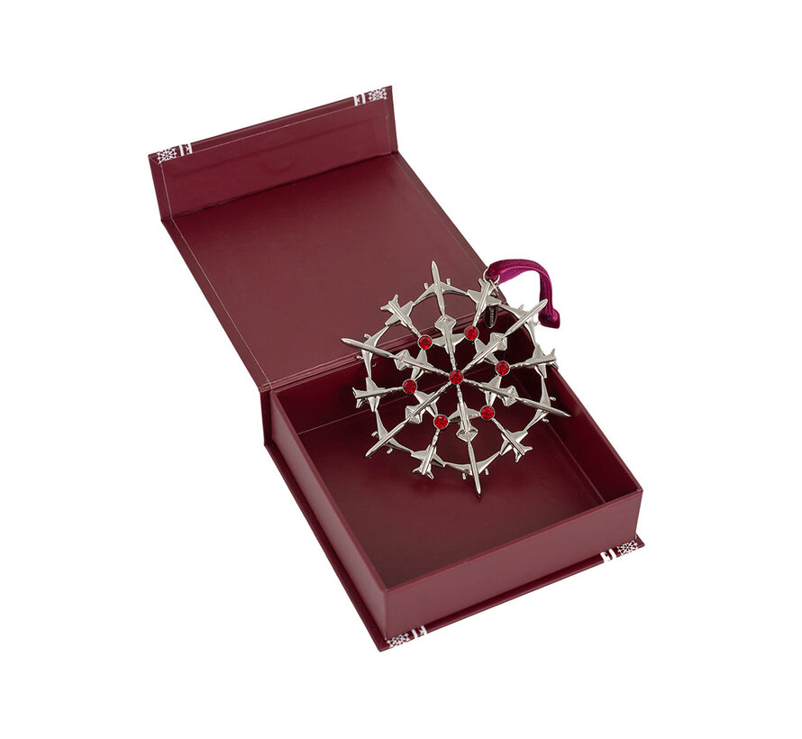 Boeing Jet Snowflake 2025 Ornament