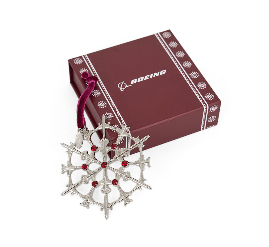 Boeing Jet Snowflake 2025 Ornament
