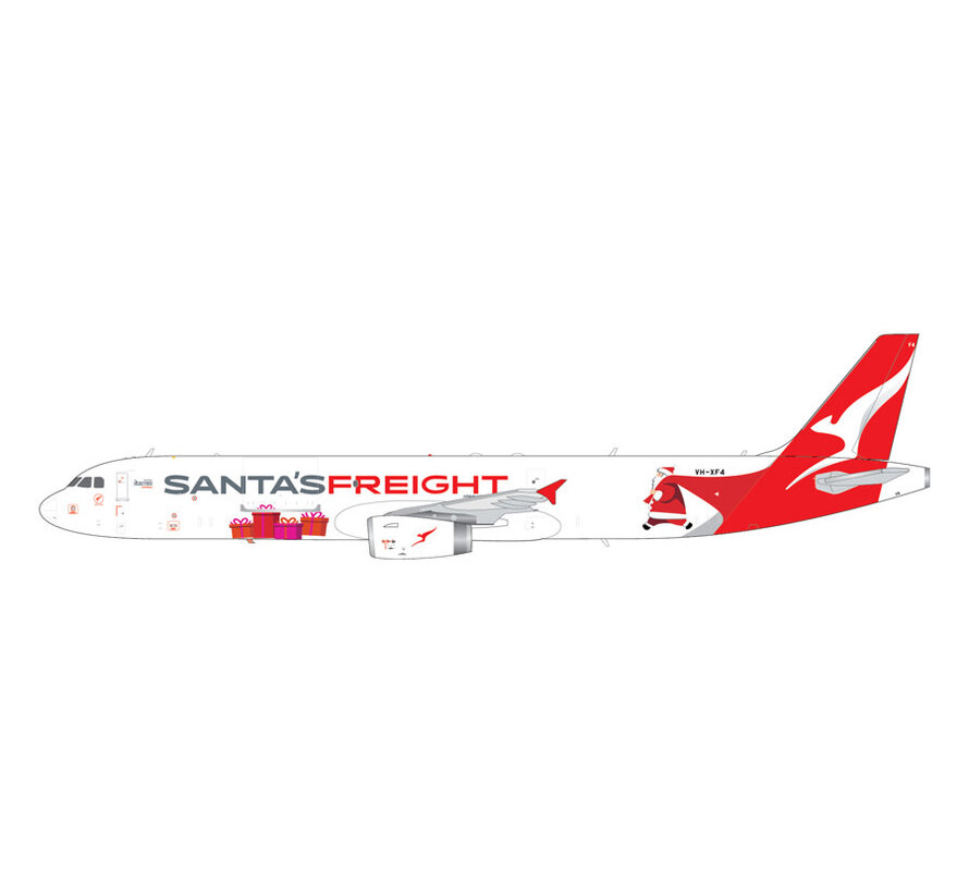 A321P2F QANTAS Freight Santa's Freight VH-XF4 1:200 upgraded stand *Pre-Order