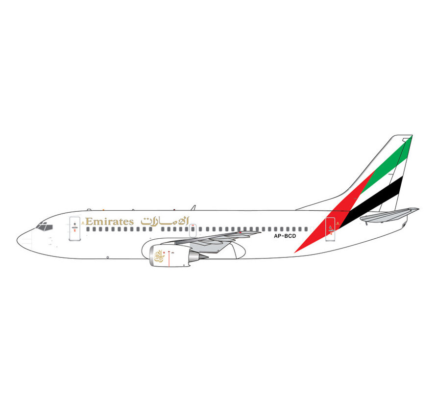B737-300 Emirates 1980s livery AP-BCD 1:400 *Pre-Order