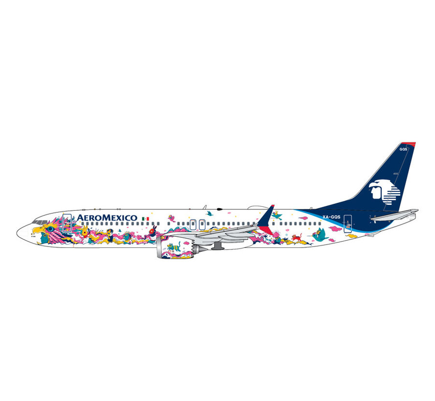 B737-9 MAX Aeromexico white Kukulcán livery XA-GQS 1:400  *Pre-Order
