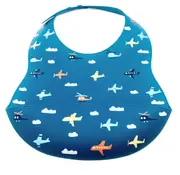 Little Aviator Silicone Bib Blue