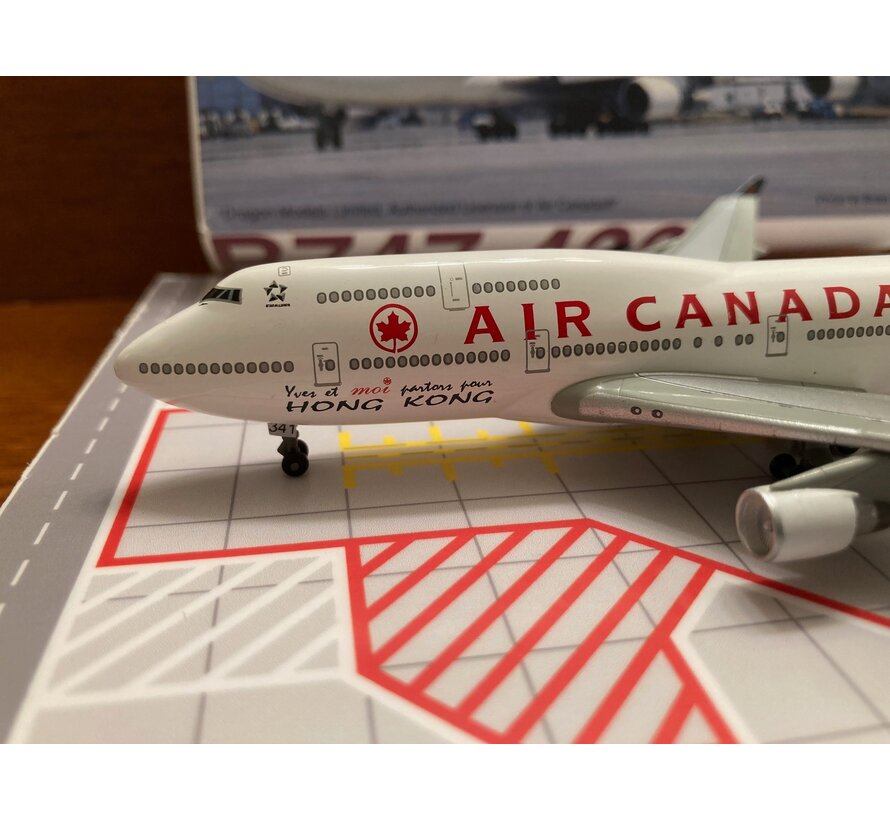 B747-400 Air Canada C-GAGL "Yves et moi portons pour Hong Kong" Green Tail 1:400 *Collection Sale