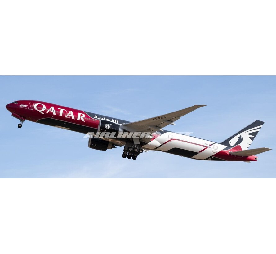 B777-300ER Qatar Airways Formula 1 2025 A7-BEG 1:400 flaps down +pre-order+