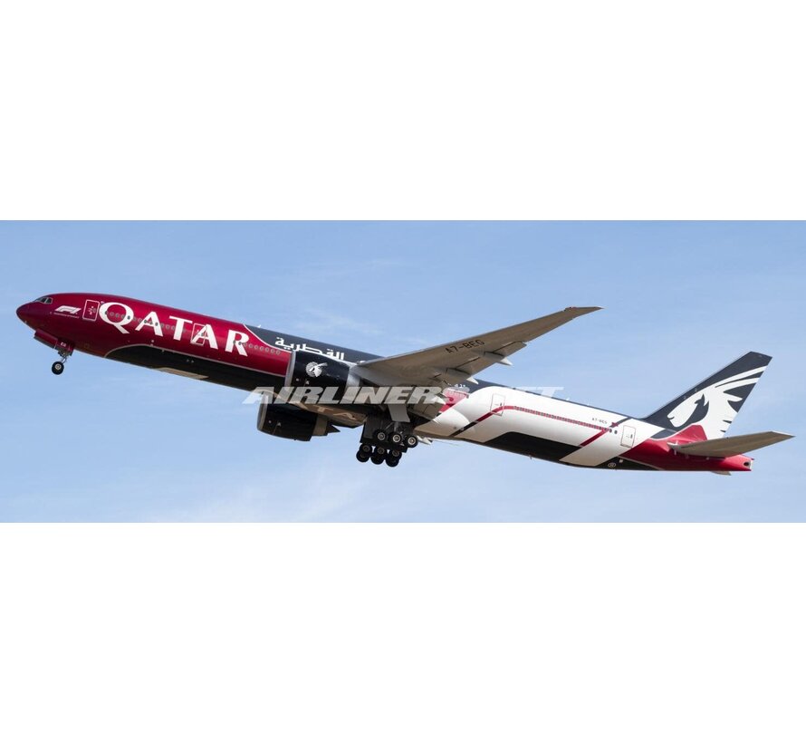 B777-300ER Qatar Airways Formula 1 2025 A7-BEG 1:200 flaps down +pre-order+