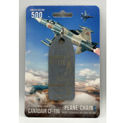 Plane Chains Canadair CF116 Freedom Fighter 116730 tip tank grey metal aircraft skin tag