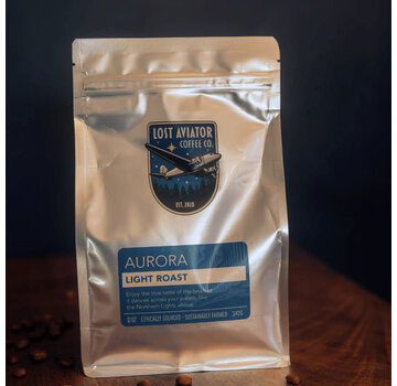 Lost Aviator Aurora Light Roast Coffee 340G / 12 oz  Whole Bean