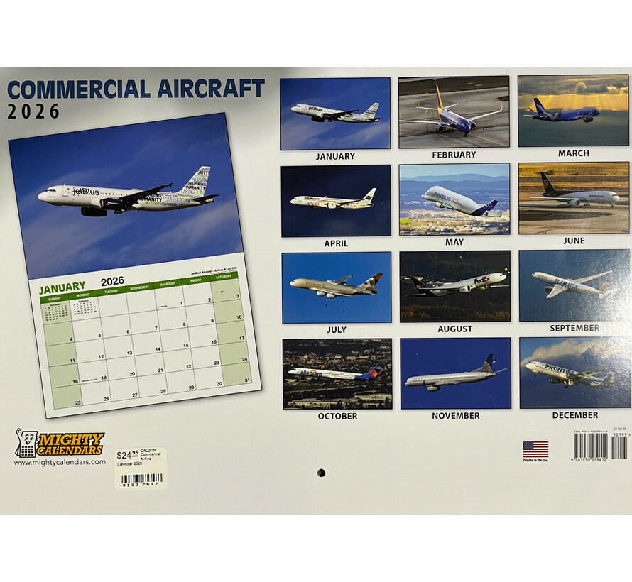 Commercial Airline Calendar 2026