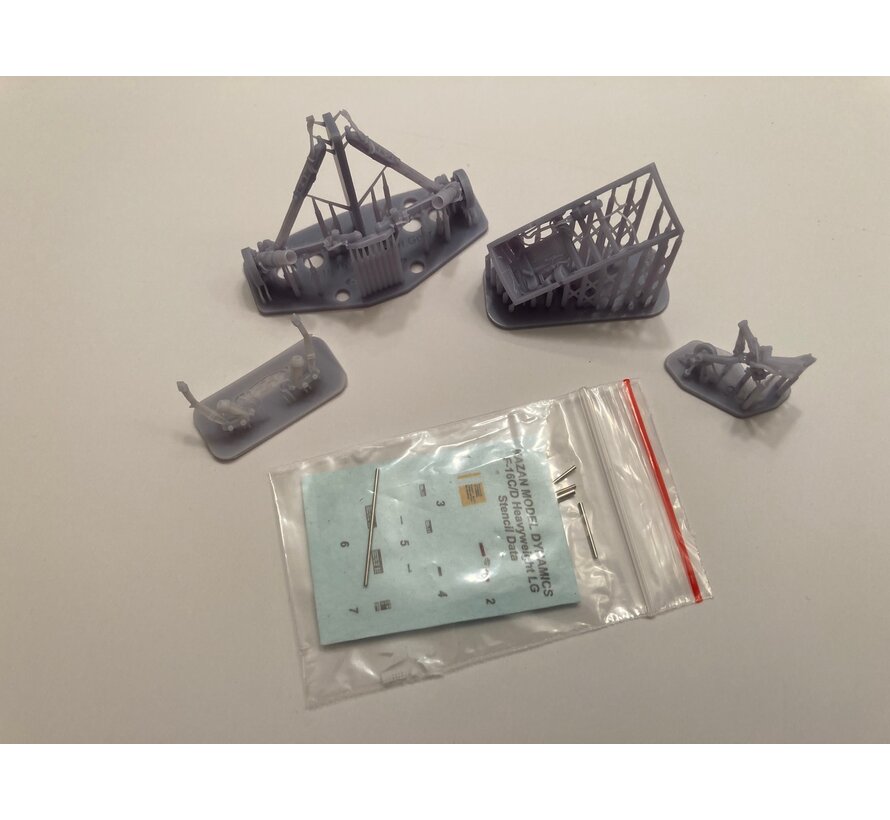 KAZAN F-16 Heavyweight Landing Gear set 1:48 [3D printed parts for Tamiya F16 kits]